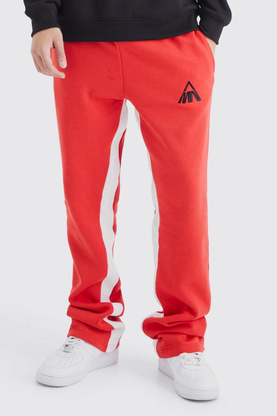 Pantalón deportivo MAN ajustado con pernera plisada, Red