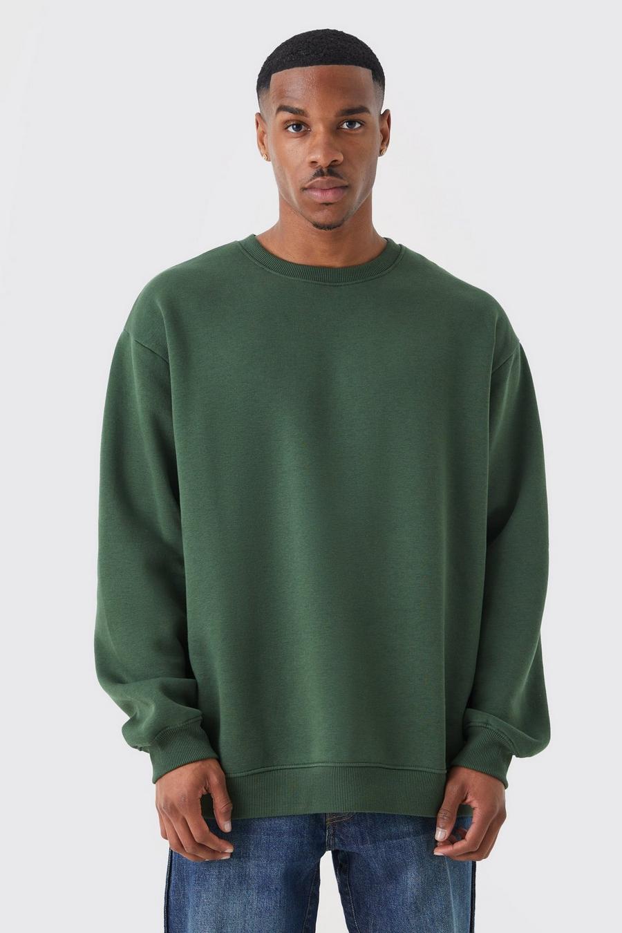 Oversize Sweatshirt aus REEL Baumwolle, Khaki