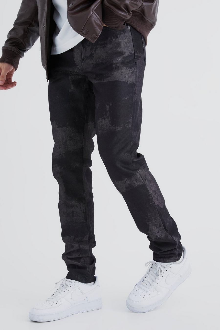 True blue Tall Slim fit jeans med blekt effekt