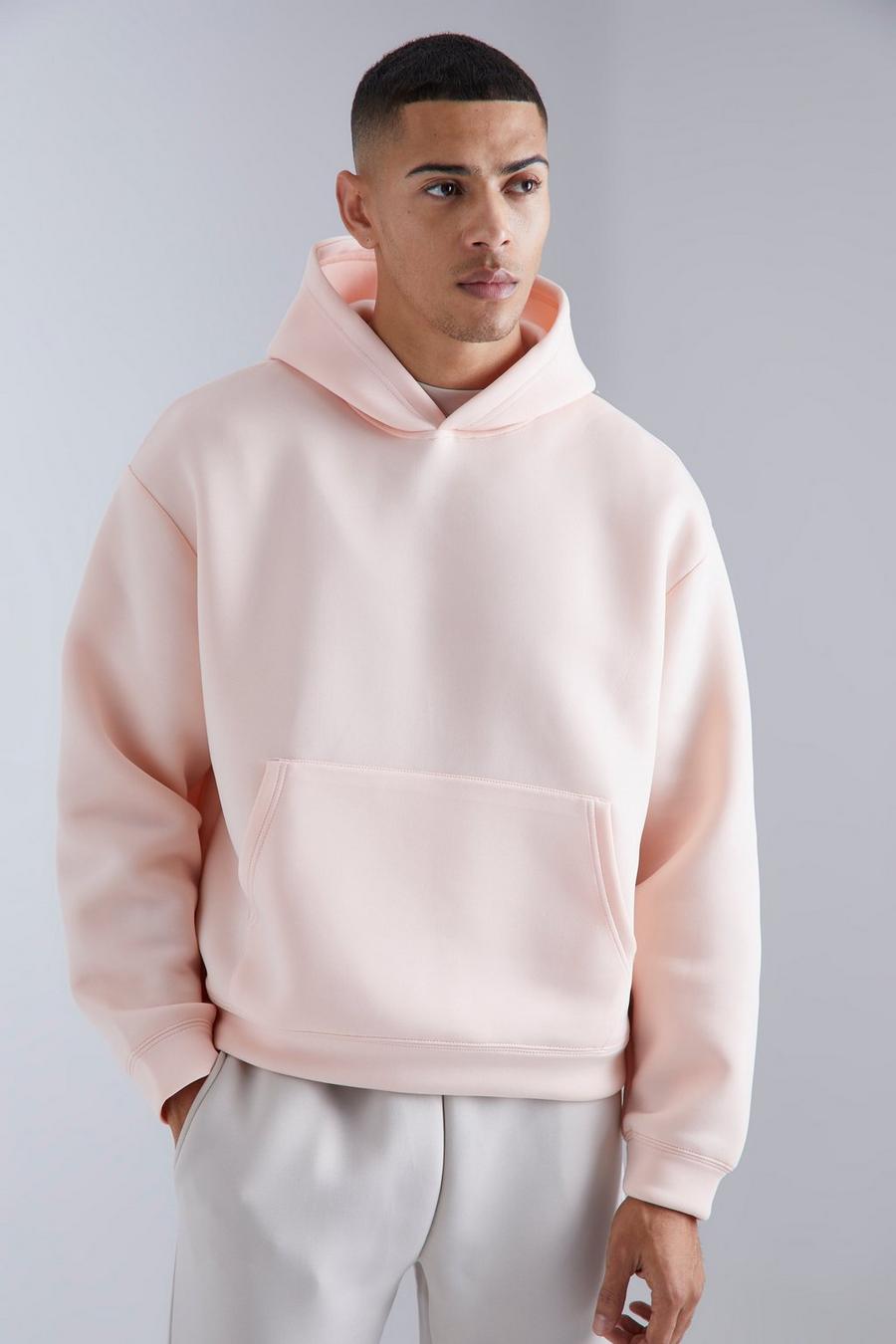 Pink Oversized Boxy Limited Scuba Hoodie image number 1
