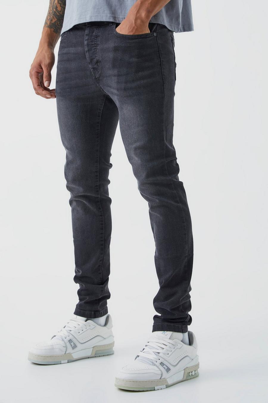 Skinny Stretch Jeans, Charcoal