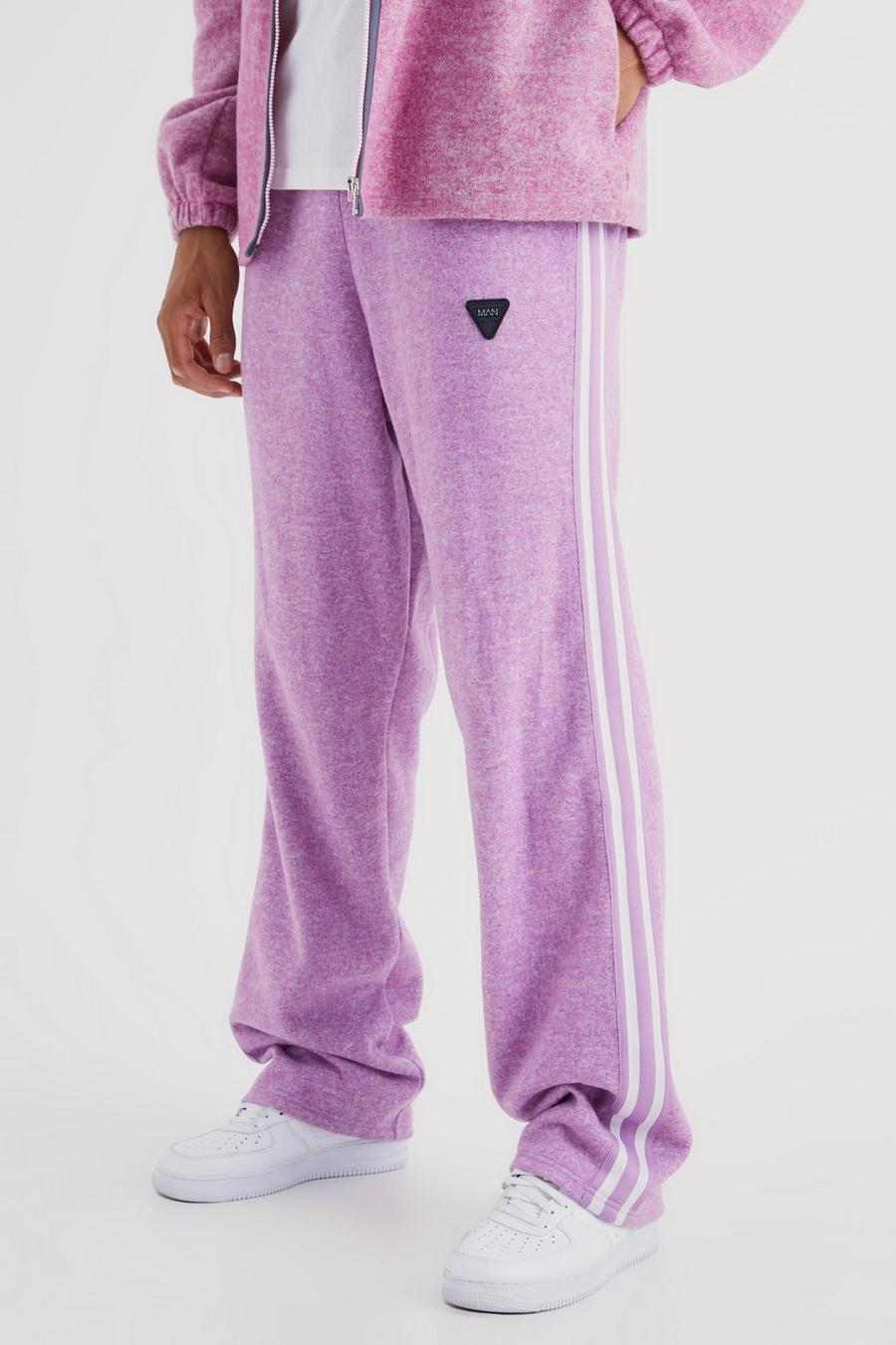 Lilac Tall Relaxed Brushed Heavyweight Taped Jogger 