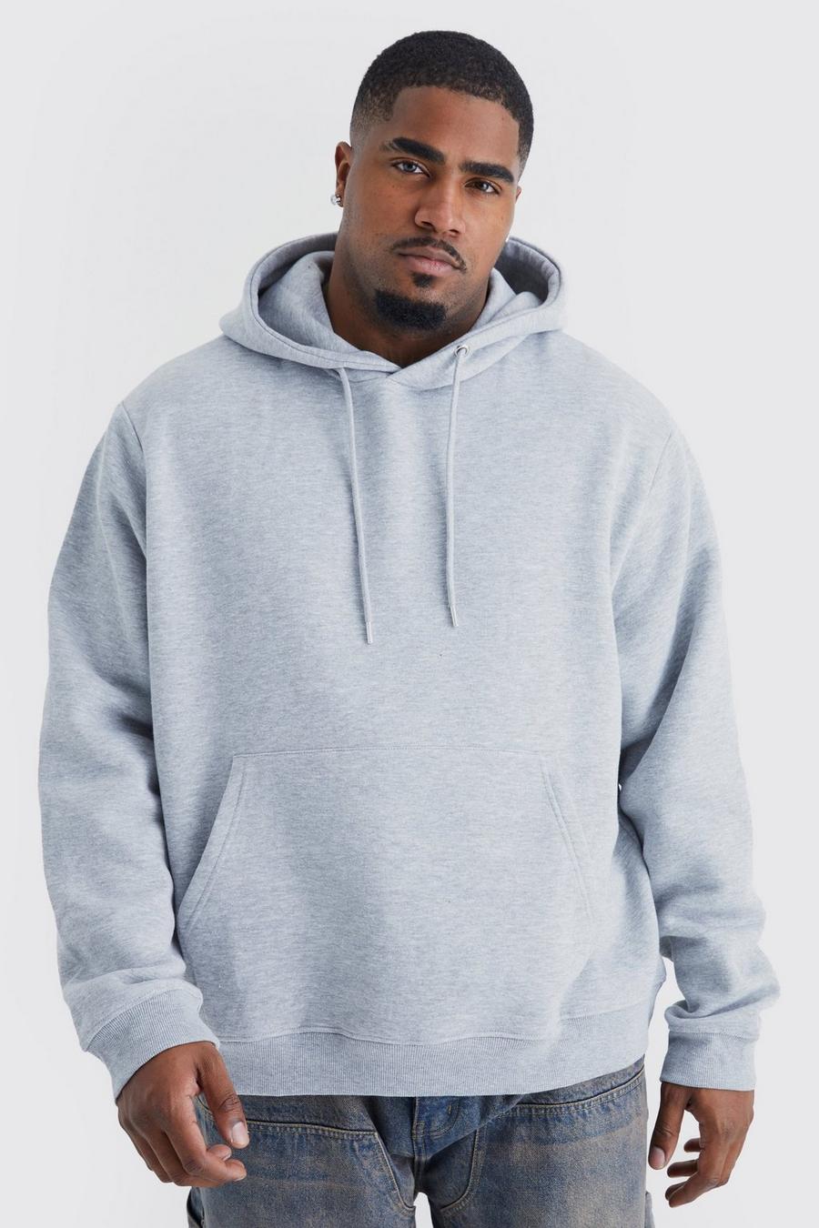 Grey marl fronted crew sweater image number 1