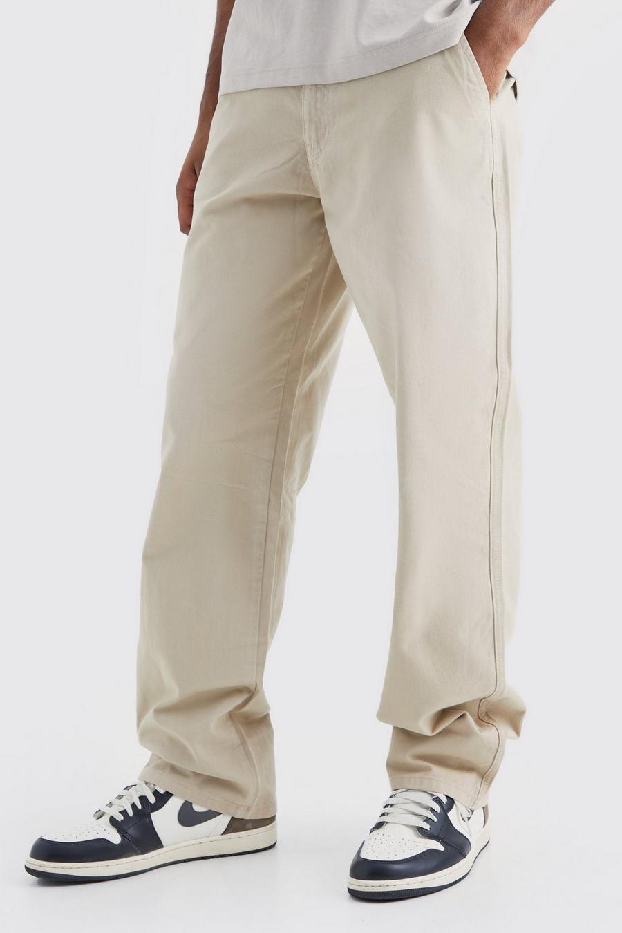 Stone Tall Relaxed Chino Trouser