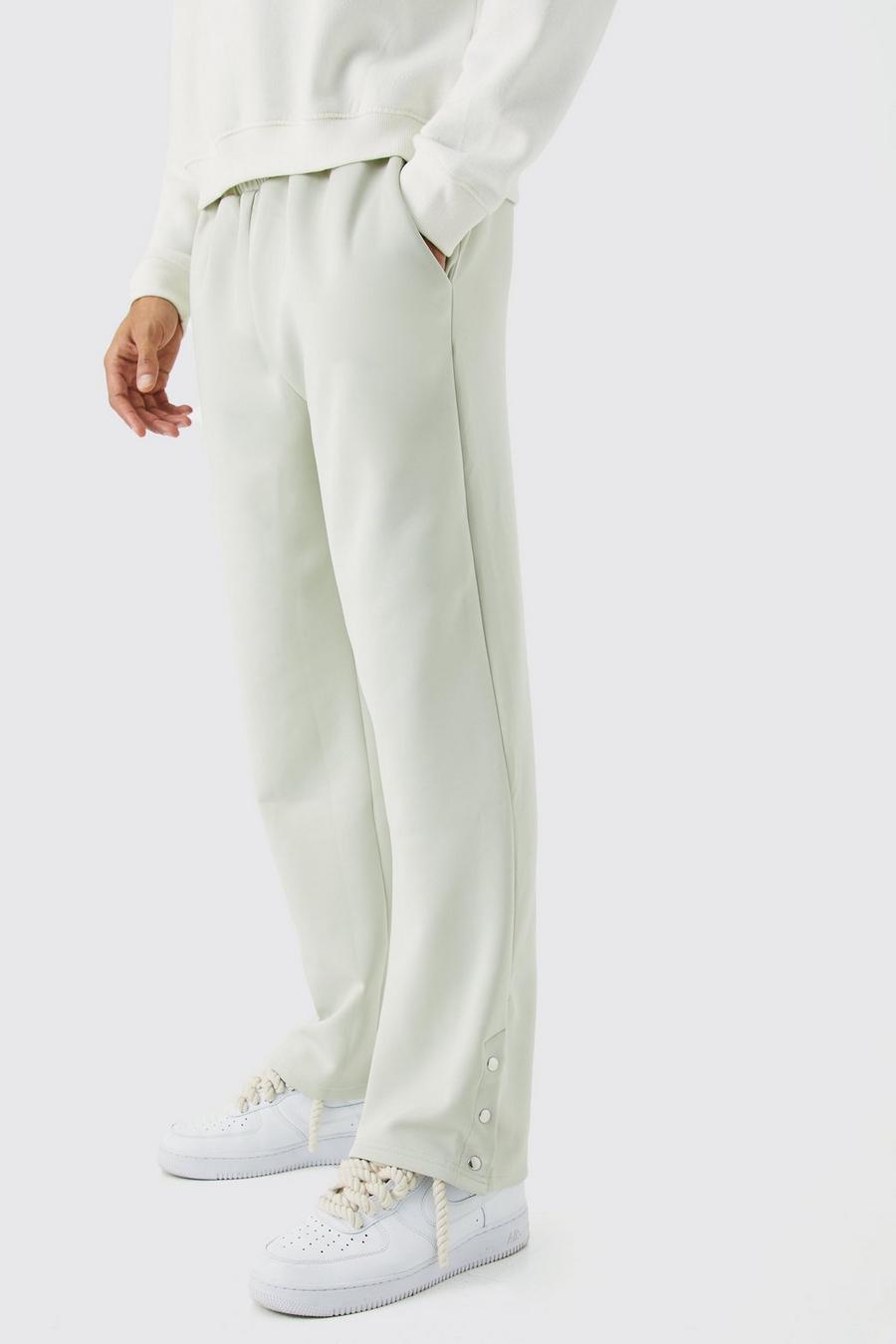 Sage Straight Leg Popper Hem Scuba Joggers