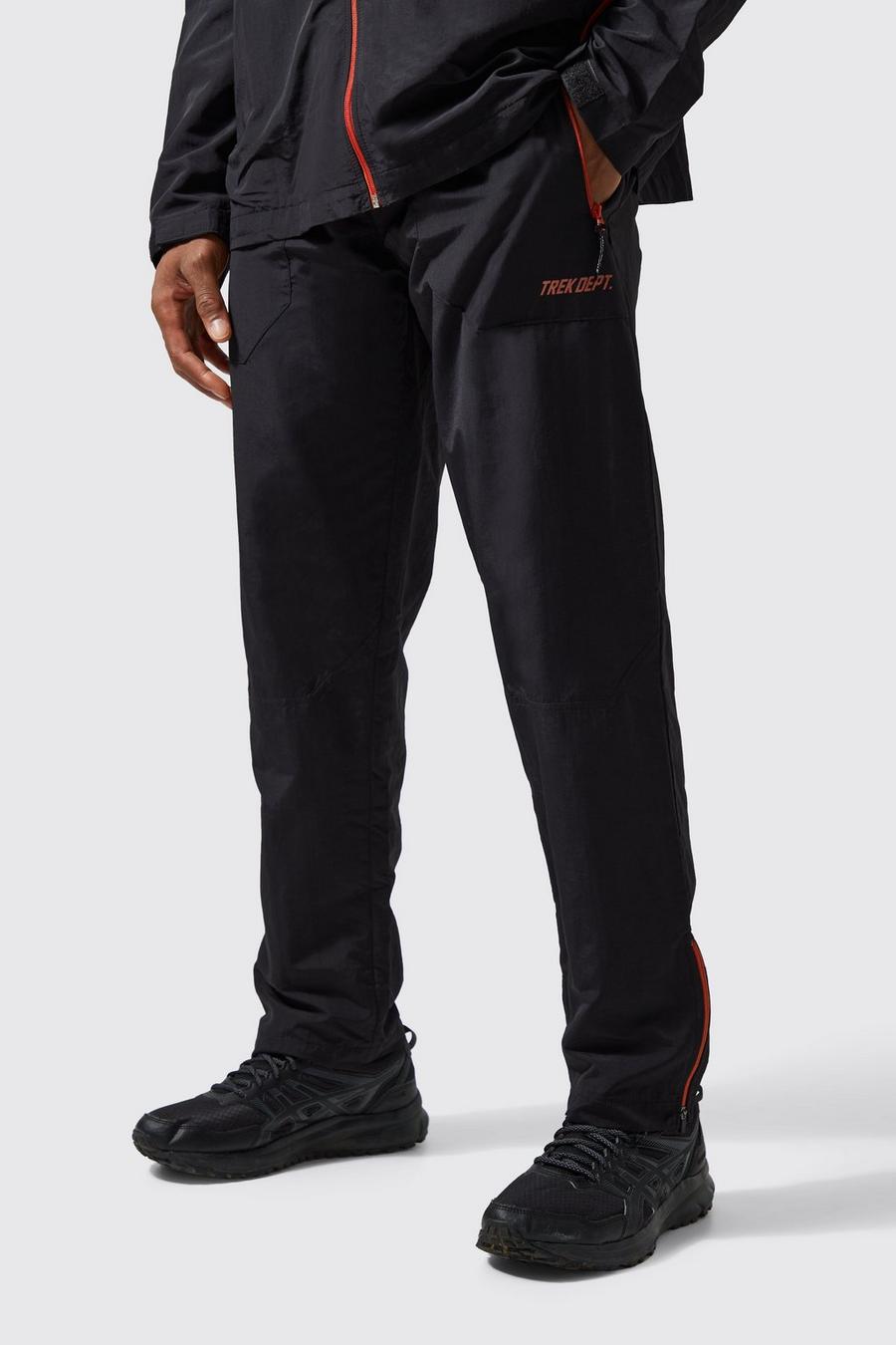 Black Active Skinny Stretch Woven Joggers image number 1