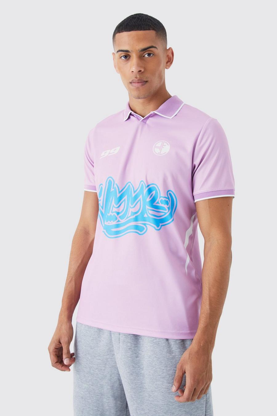 Kurzärmliges Homme Football-Hemd, Pink