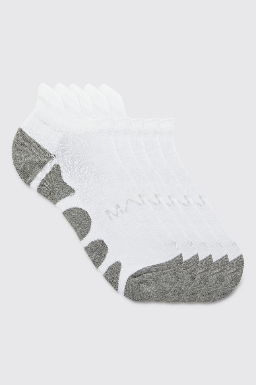 Pack de 5 pares de calcetines MAN Active deportivos, White image number 1