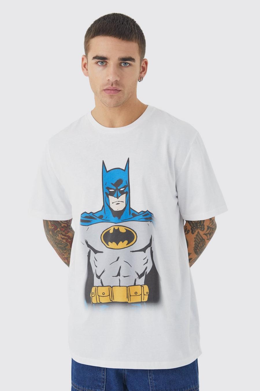 White Batman Oversize t-shirt med tryck