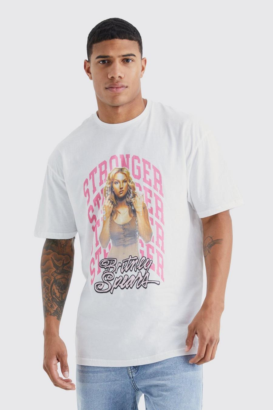 Camiseta oversize con estampado de Britney Spears, White