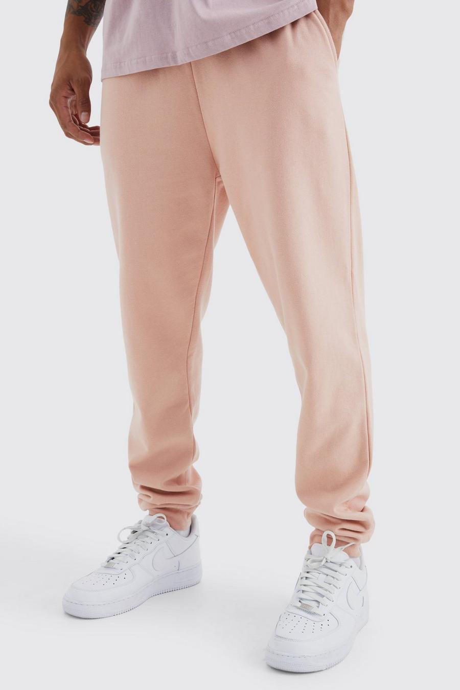 Pantaloni tuta oversize con grafica Pour Homme, Dusty pink