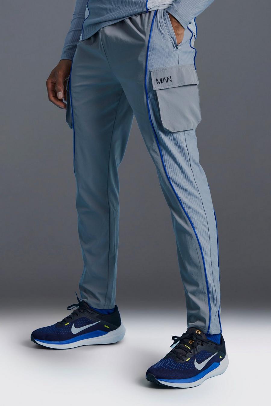 Pantalón deportivo MAN Active cargo con colores en bloque, Charcoal