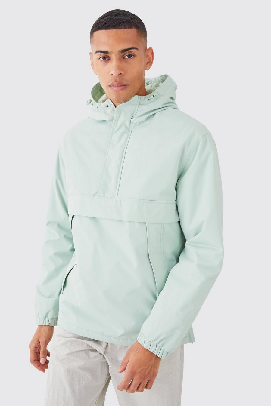 Sage Man Overhead Parka Jas Met Capuchon