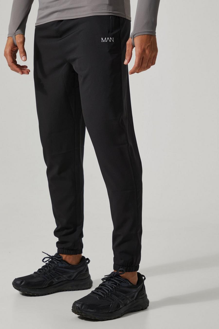 Pantalón deportivo MAN Active ajustado, Black