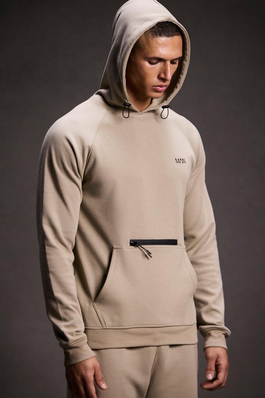Stone Man Active Hoodie med tryck