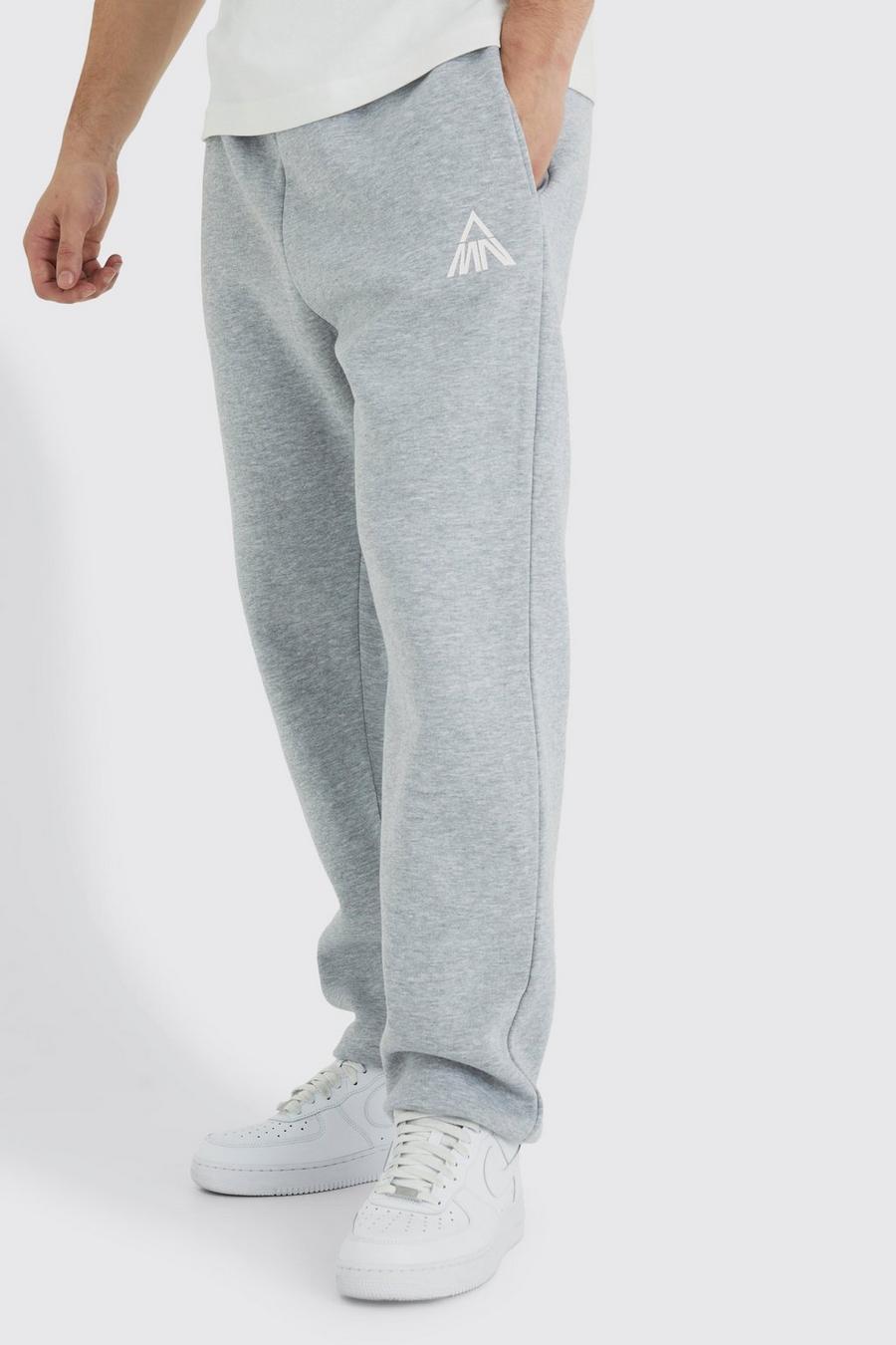 Grey marl Tall Core Fit Man Branded Jogger image number 1