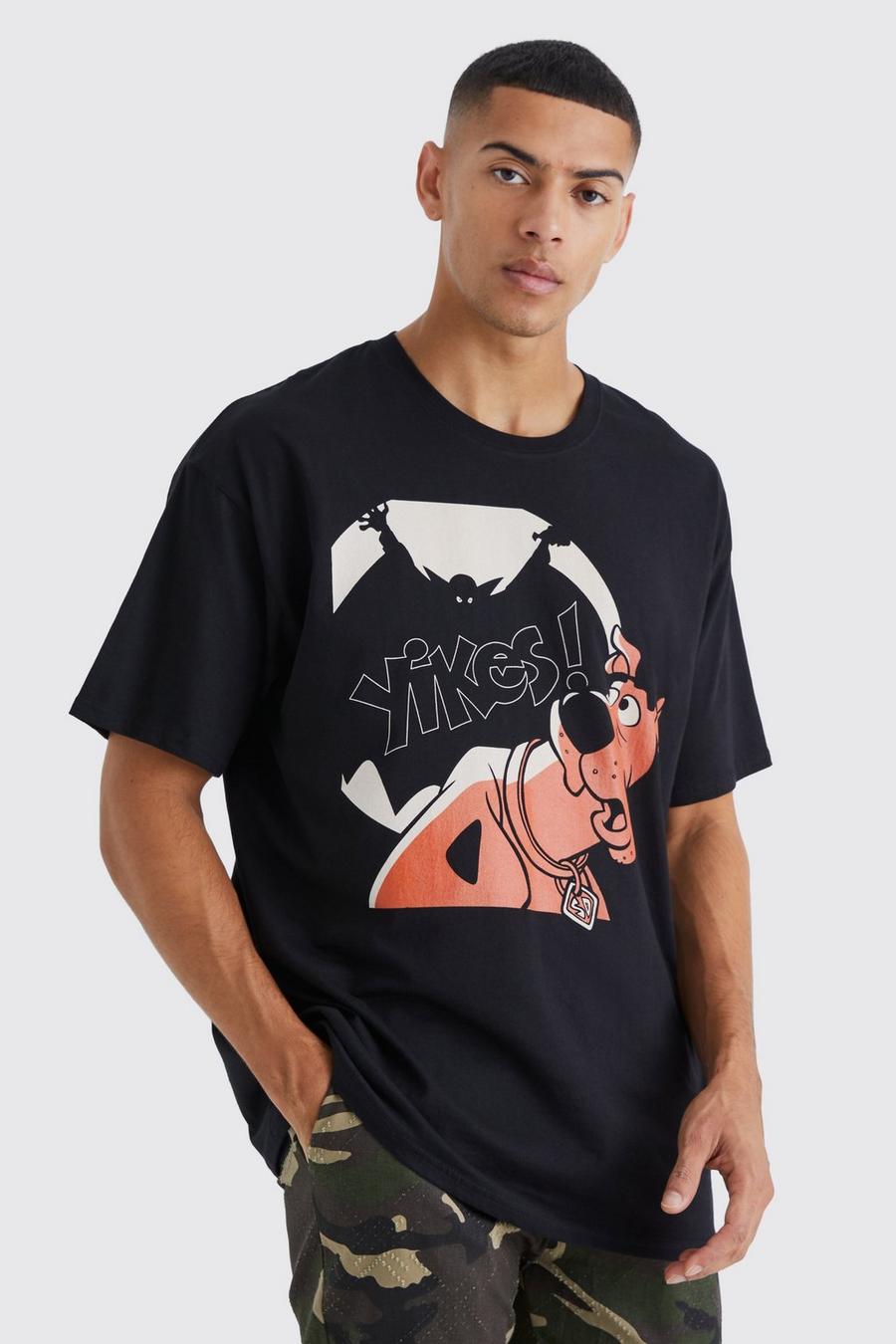 Camiseta oversize con estampado de Scooby Doo, Black