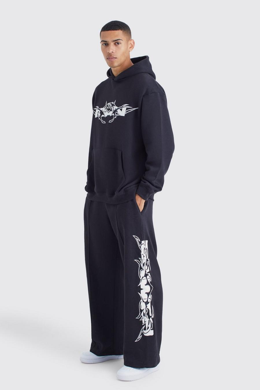 Black Oversized PU Trainingspak