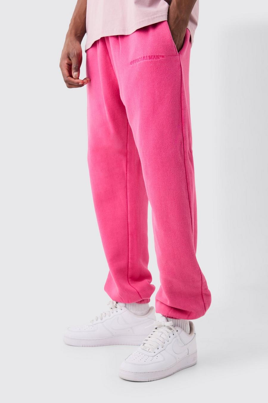 Pantaloni tuta Core Fit Official slavati, Pink