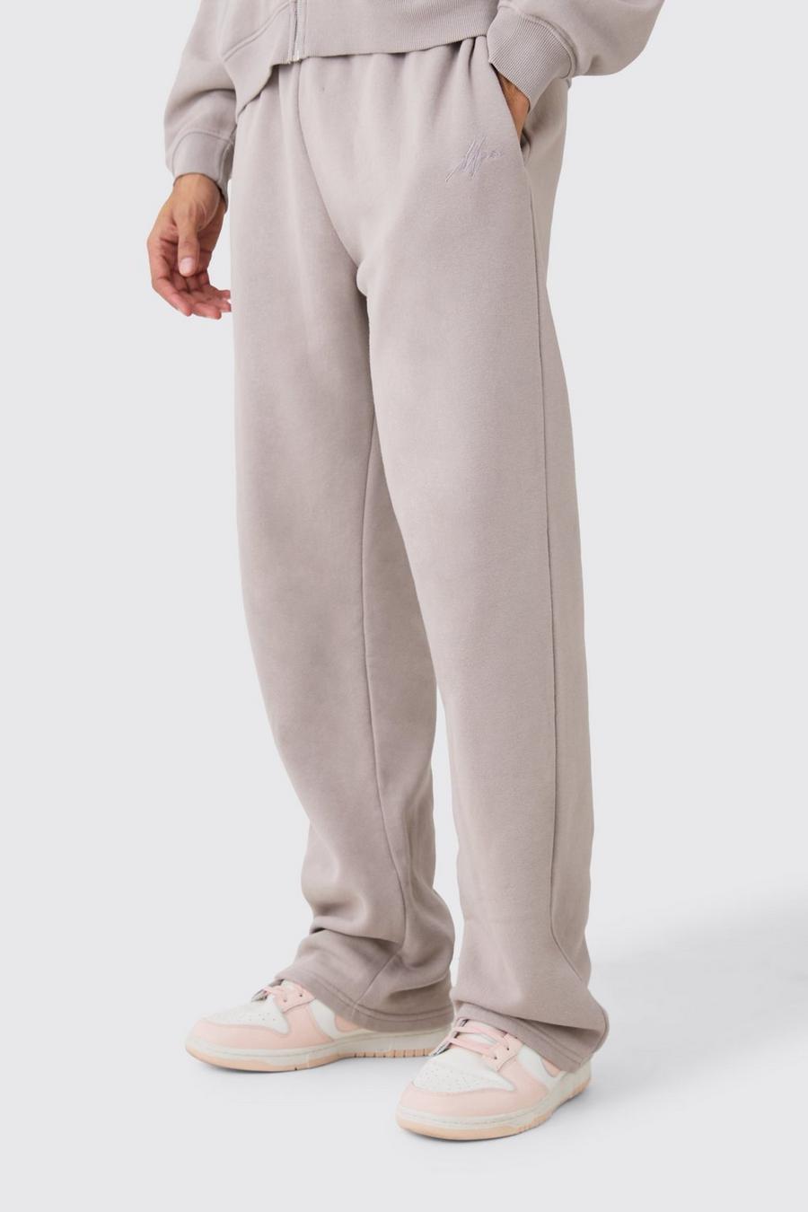 Taupe Relaxed Fit Man Washed Jogger