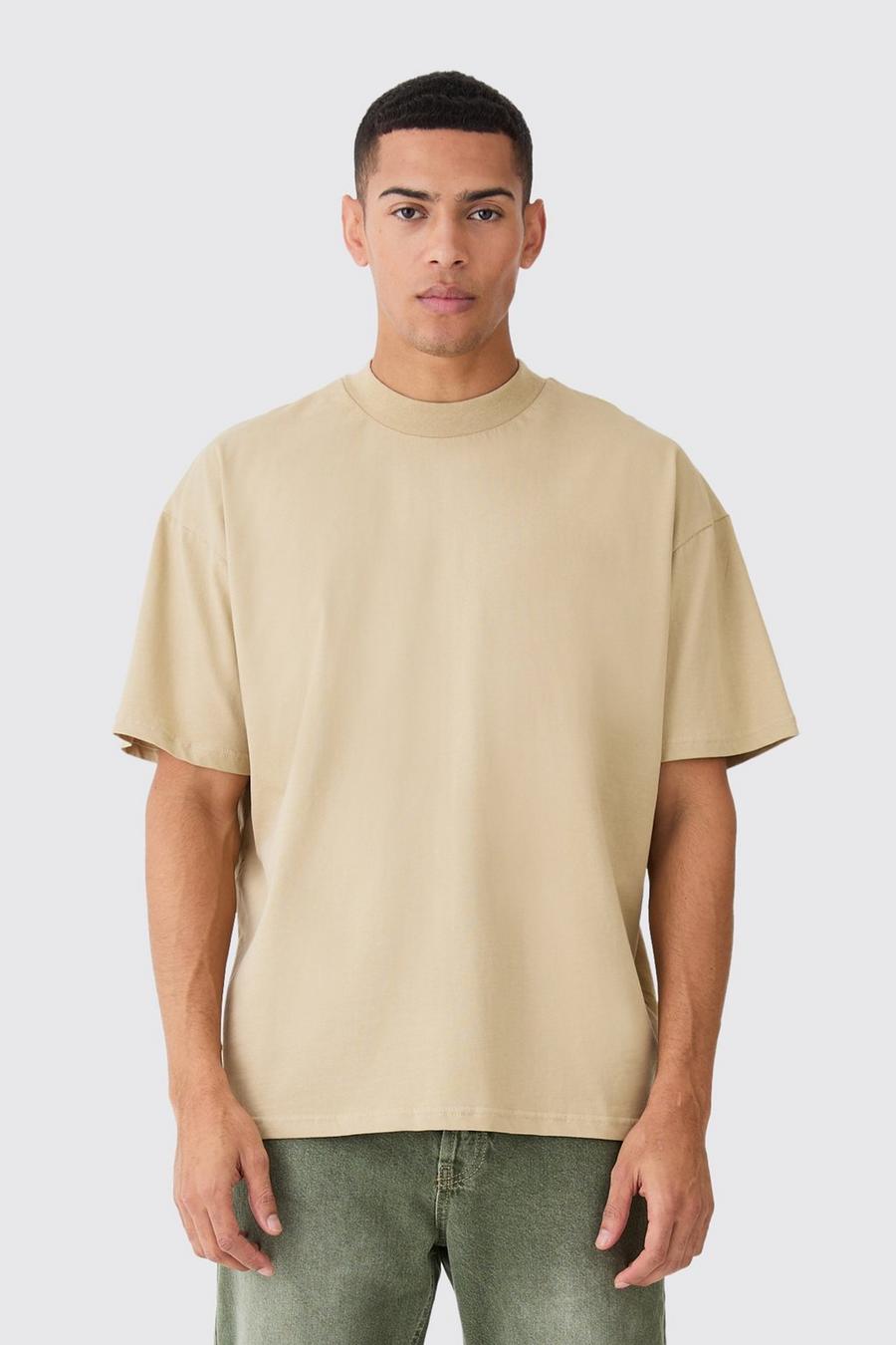 Camiseta oversize gruesa, Khaki