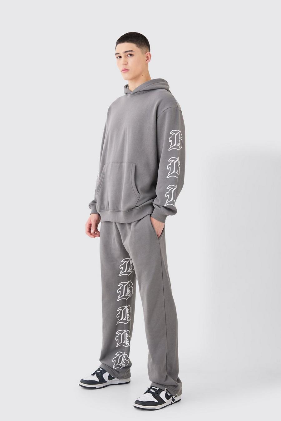 Charcoal Gothic B Oversized Gusset Tracksuit