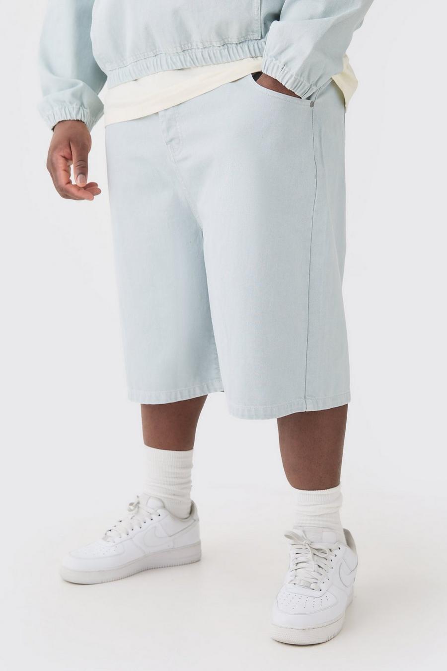 Pantaloni tuta Plus Size in denim sovratinto, Ice blue image number 1