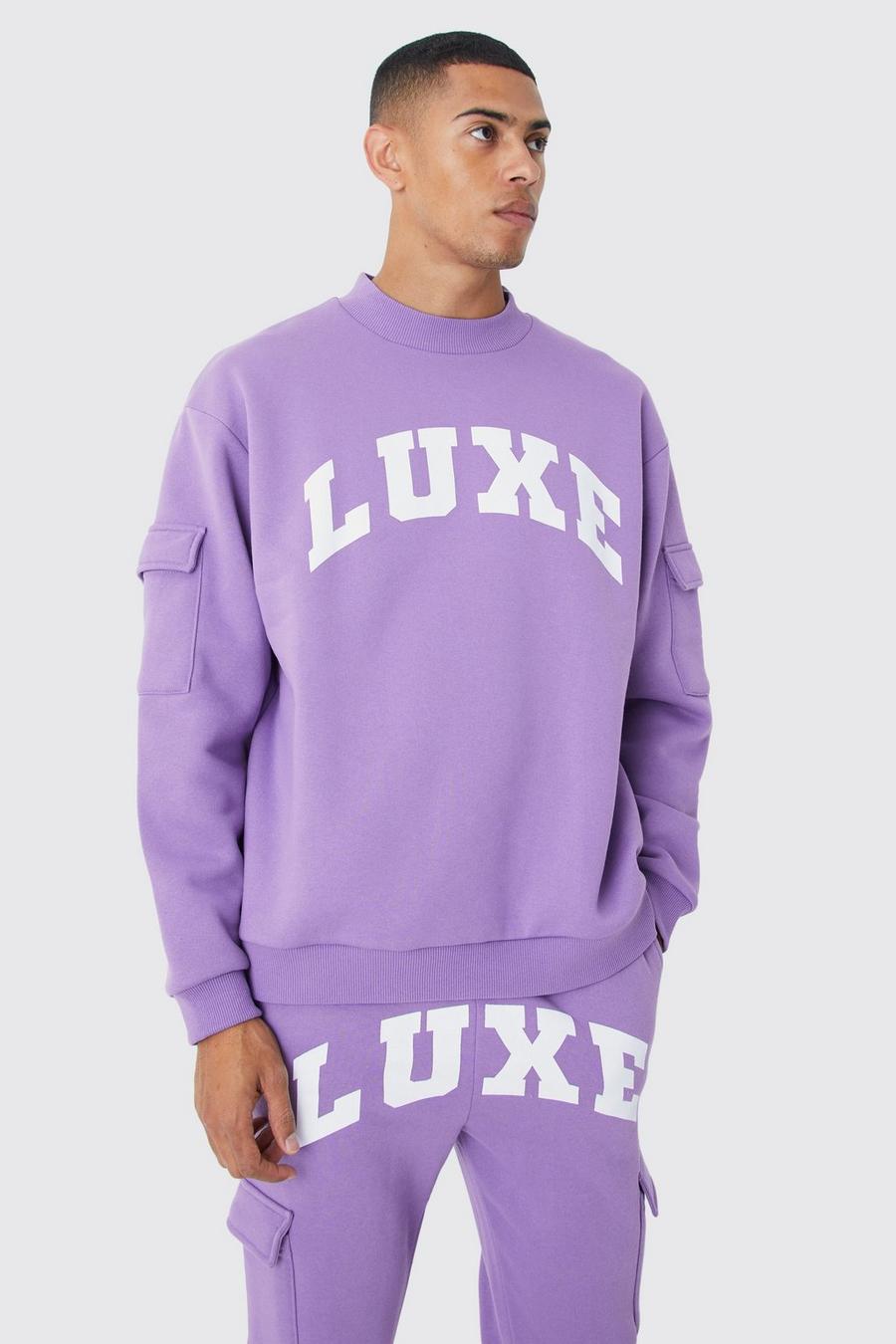 Lilac Luxe Graphic Cargo Pocket Gusset Tracksuit