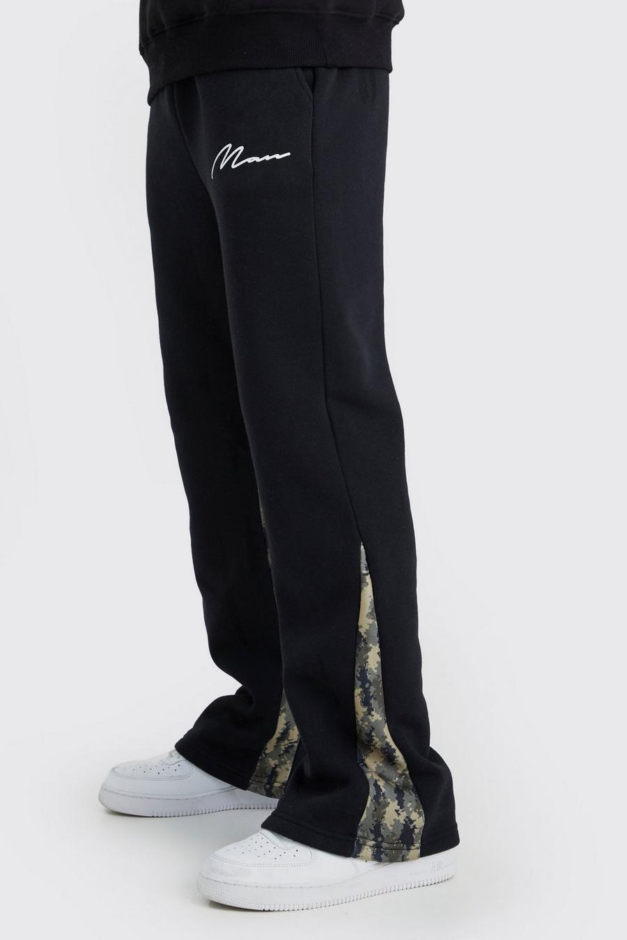 Pantalón deportivo MAN Signature de camuflaje con refuerzos, Black