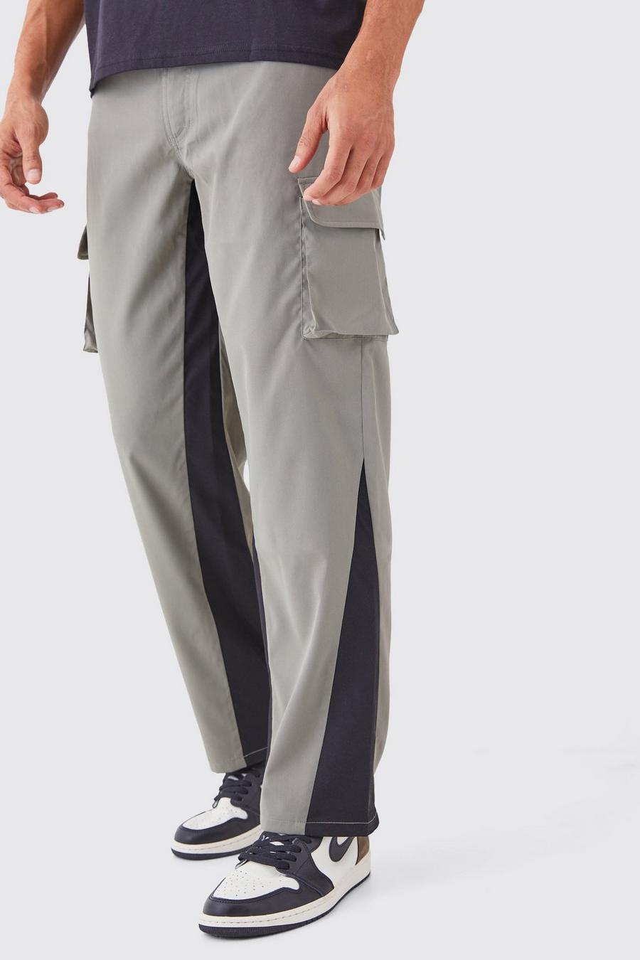 Pantalón holgado con refuerzo y cintura fija, Sage image number 1