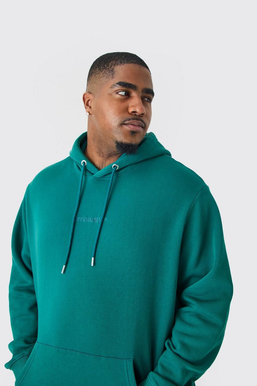 Teal Plus Laundered Wash Official Over Head Hoodie