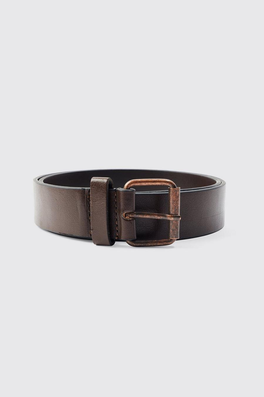 Brown Faux Leather Belt