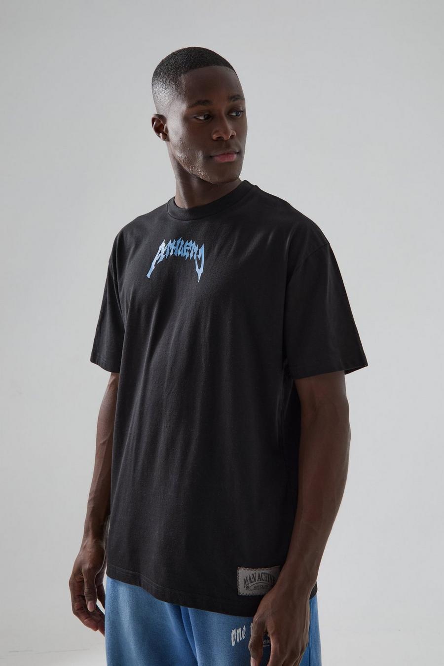 Black Man Active Oversized Athletics T-shirt