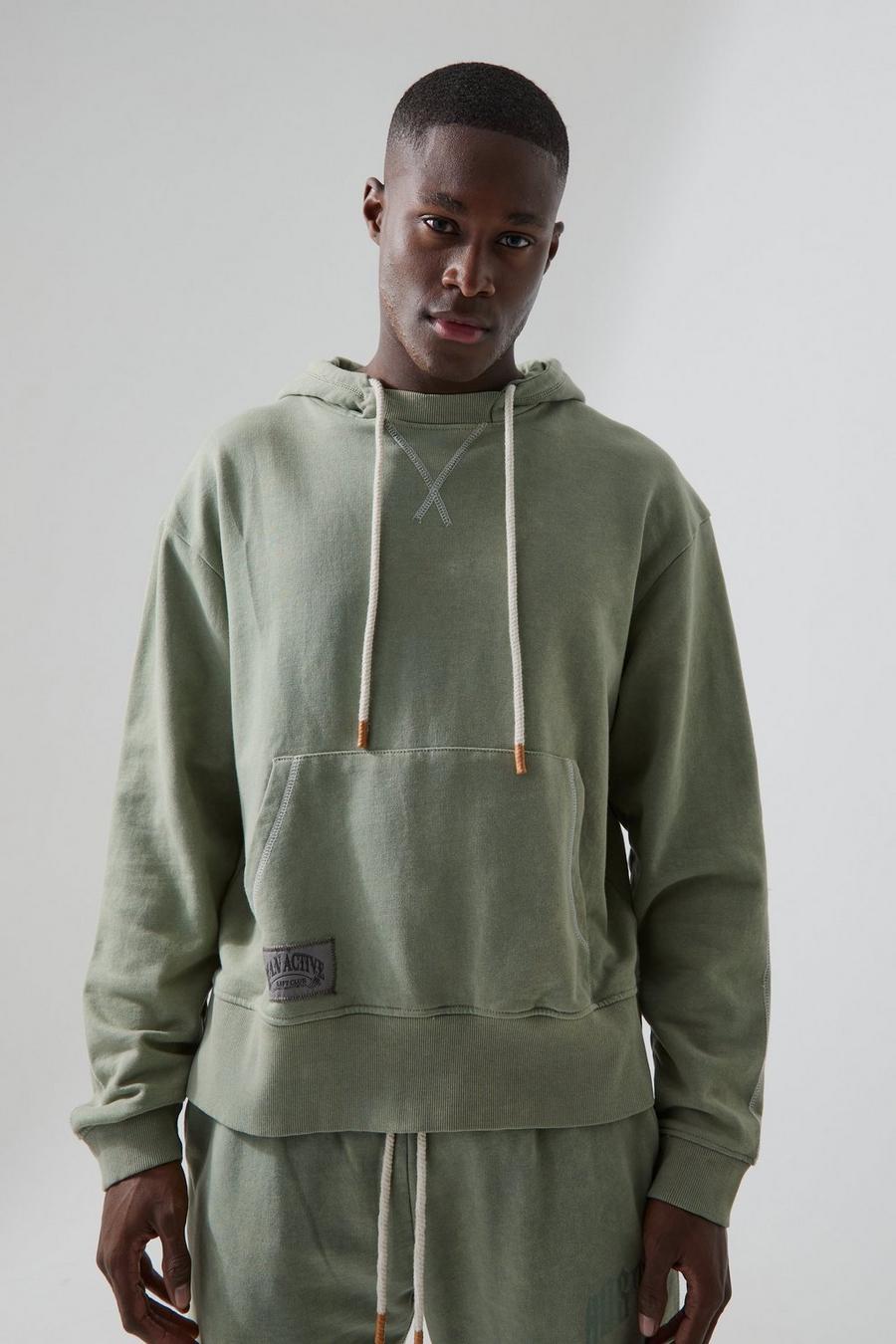 Sage Man Active Oversized Gebleekte Rest Day Hoodie