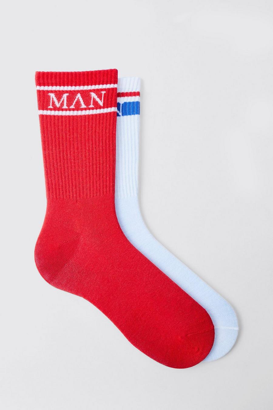Pack de 2 pares de calcetines MAN Original con rayas deportivas, Multi image number 1