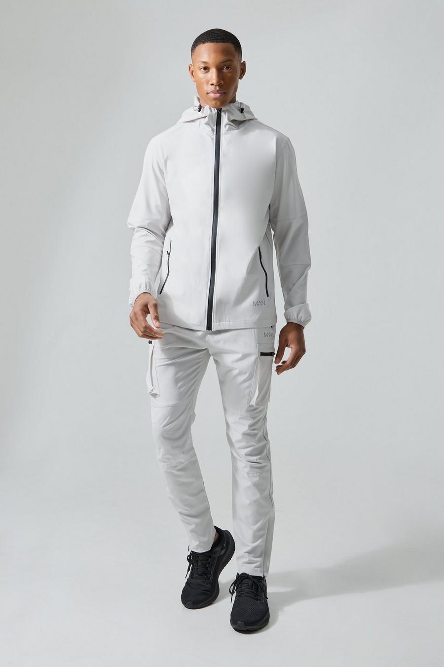 Light grey Man Active Cargo Tracksuit