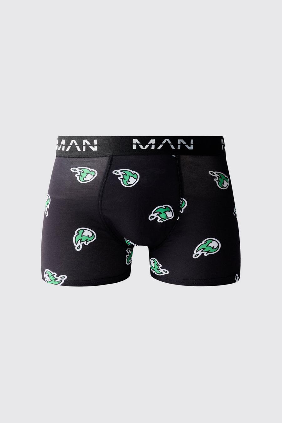 Boxer con stampa Man Flames, Multi image number 1
