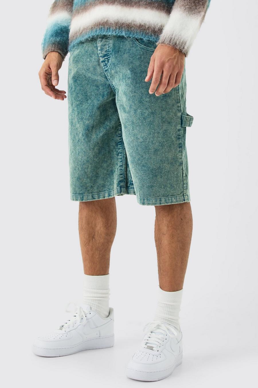 Pantalón deportivo de pana azul marino con lavado de ácido de Carpenter, Navy