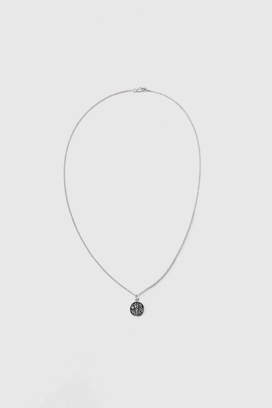 Silver Longer Length Pendant Necklace