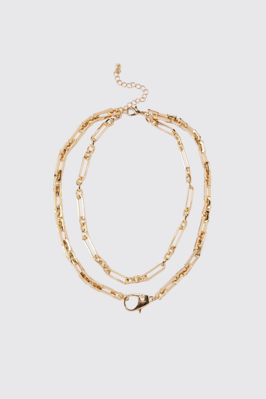Gold Clip Detail Chain Necklace