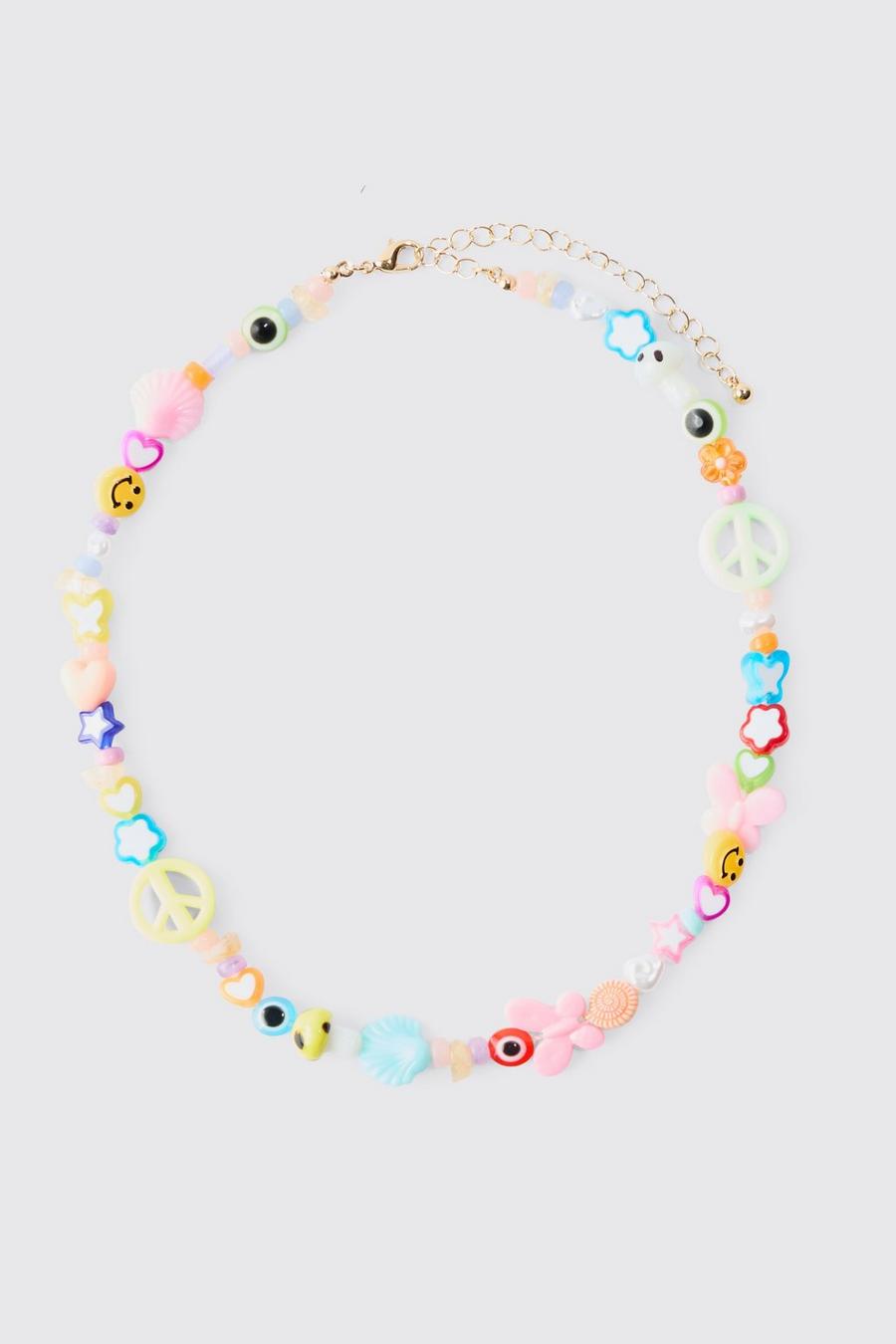 Multi Flerfärgat halsband med pärlor