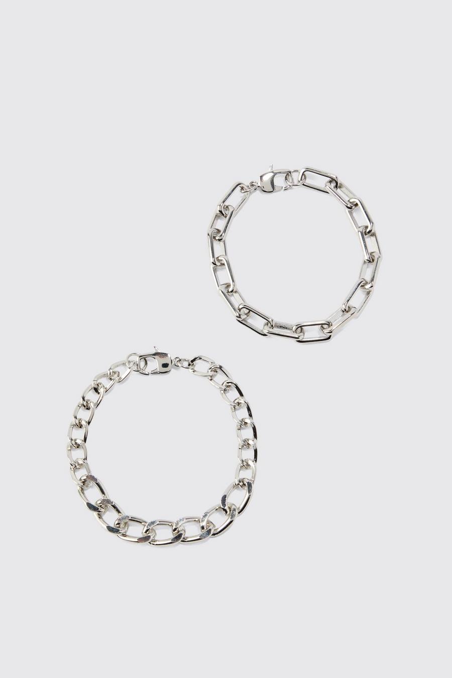 2 Perlen-Armbänder, Silver image number 1