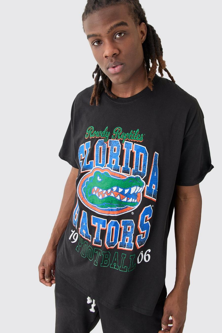 Black Oversized Florida Gators License T-shirt