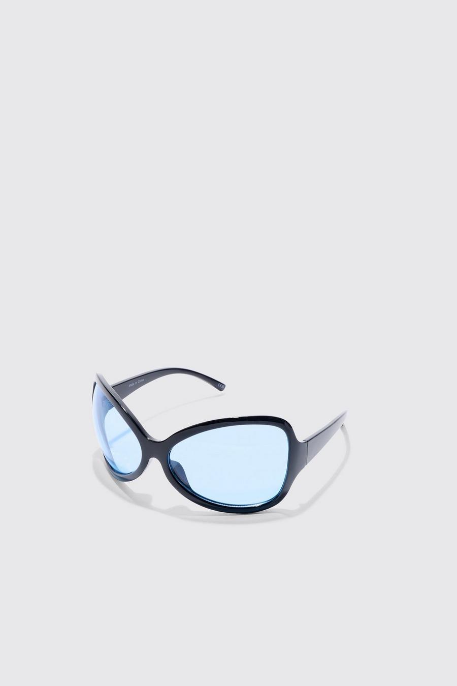 Sonnenbrille mit extremen Schild-Gläsern, Black image number 1