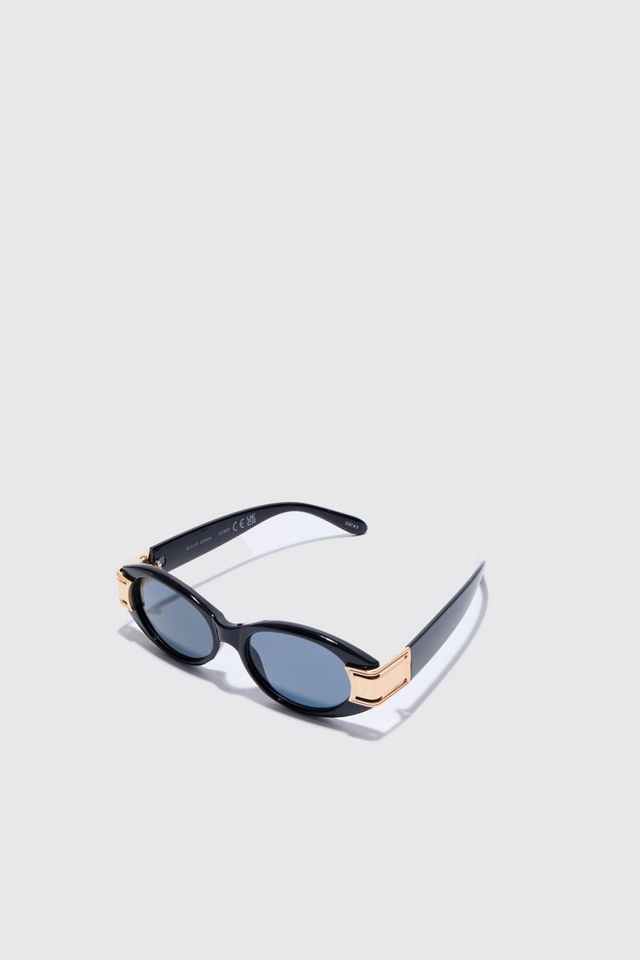 Black Ovala solglasögon med skalmar image number 1