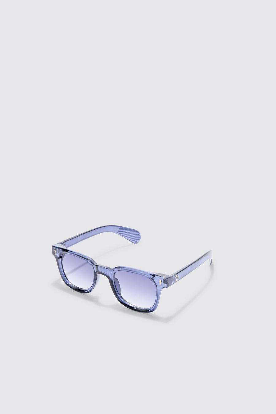 Retro Plastik Sonnenbrille, Blue image number 1