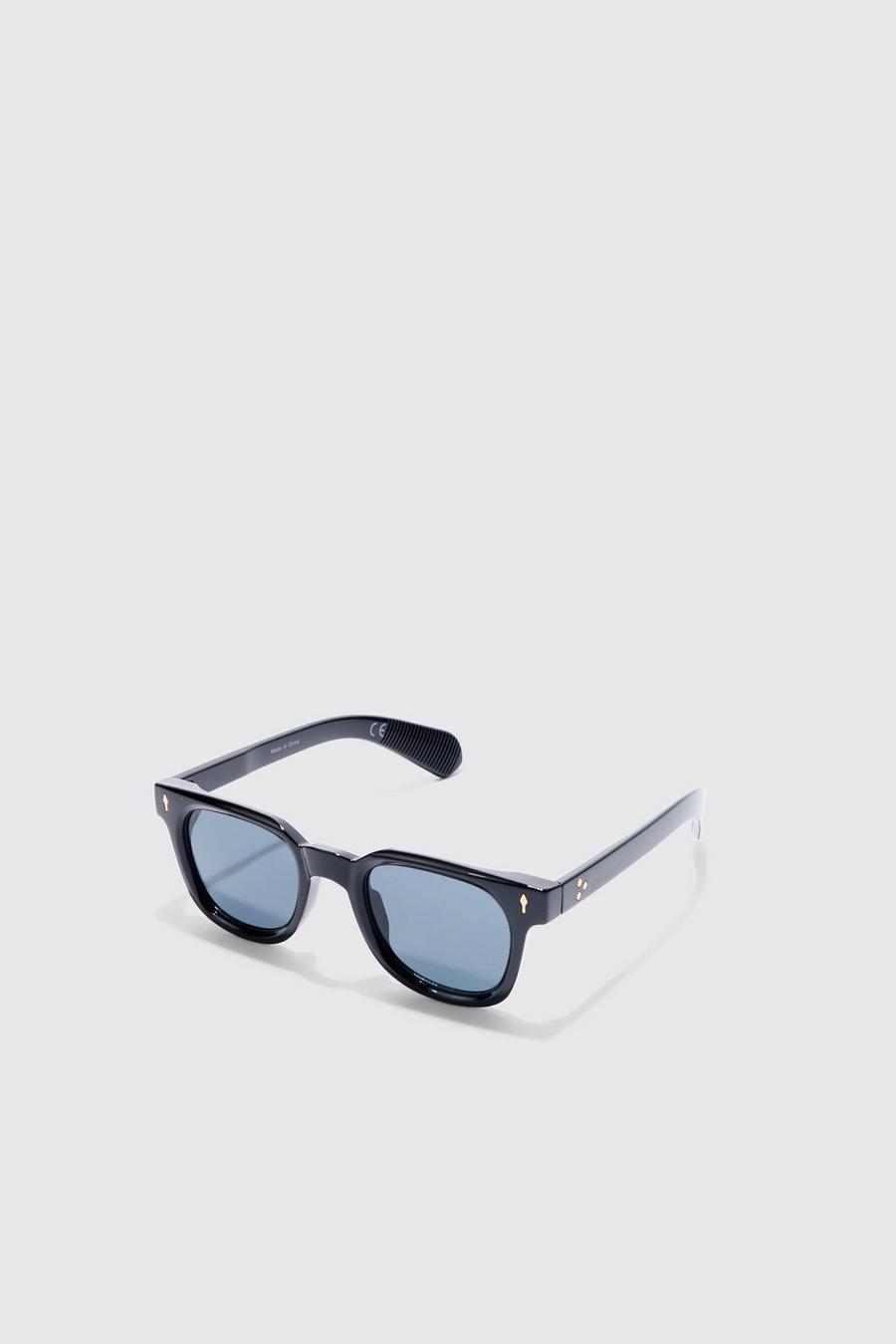 Retro Plastik Sonnenbrille, Black