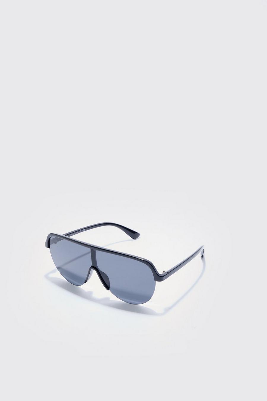 Black Shield Racer Sunglasses