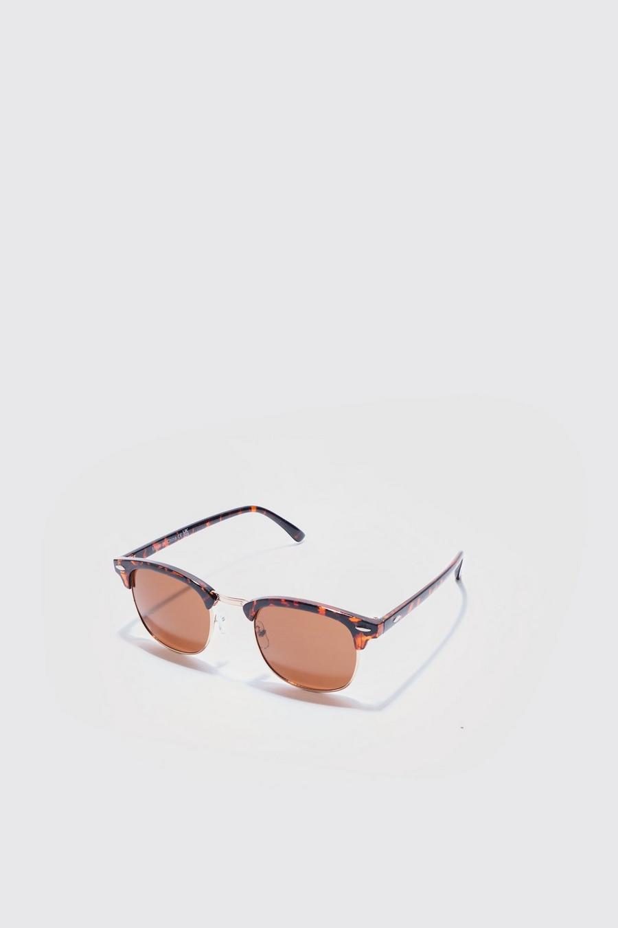 Retro Horn-Sonnenbrille, Brown