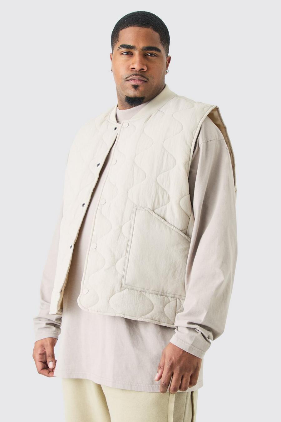 Stone Plus Onion Quilted Gilet image number 1